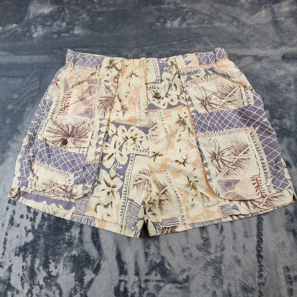 Vintage‎ Tommy Bahama Bungalow Brand Mens M Swim Trunks Tropical Floral Shorts